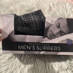 Men's Plaid Memory Foam Slippers